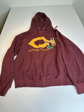 Gear For Sports Maroon Crewneck Hoodie with Yellow Logo